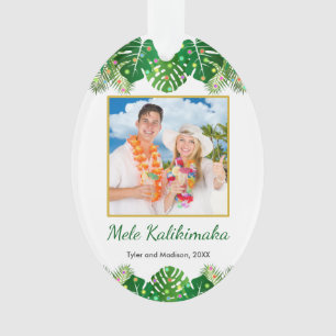 Ornamento Foto tropical havaiana do Natal de Mele Kalikimaka