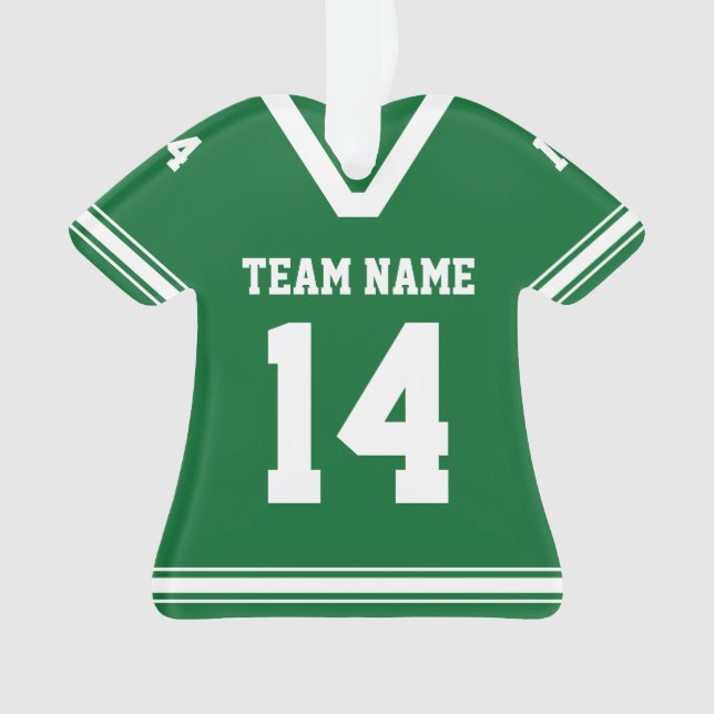 Ornamento Foto verde personalizada de Jersey (Frente)
