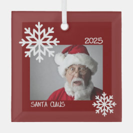 Ornamento Fotográfico em Floco de Neve