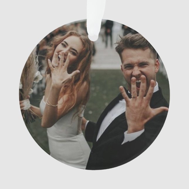 Ornamento Fotos do casamento moderno 2024 (Frente)