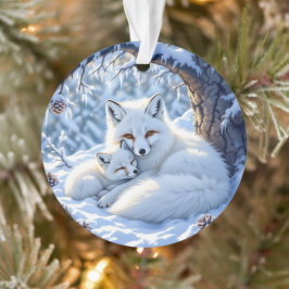 Ornamento Foxes Themed Personalized Christmas