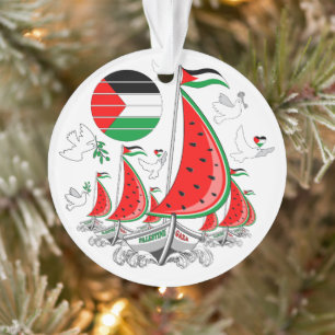 Ornamento Freedom Global Sumud Flotilla Boats para Gaza