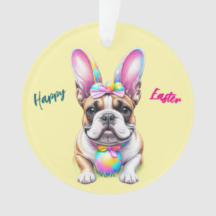 Ornamento French Bulldog Bunny Páscoa Bulldogge