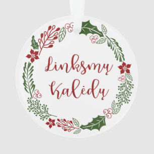 Ornamento Frota de Natal do Merry Lituano Linksmų Kalėdų