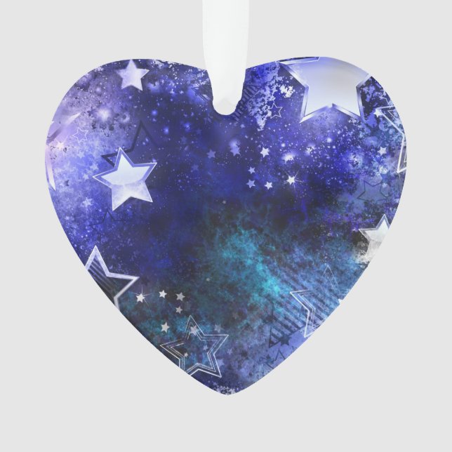 Ornamento Fundo de Espaço com Estrelas (Frente)