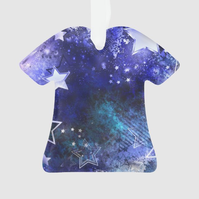 Ornamento Fundo de Espaço com Estrelas (Frente)