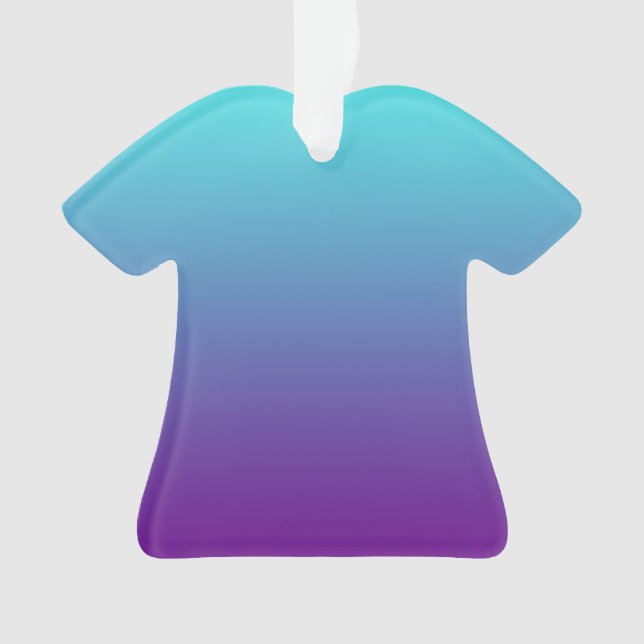 Ornamento Fundo Gradiente Simples Roxo Turquesa Azul (Frente)