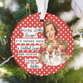 Ornamento Funny Christmas Ornament Retro Best Friend Cookie