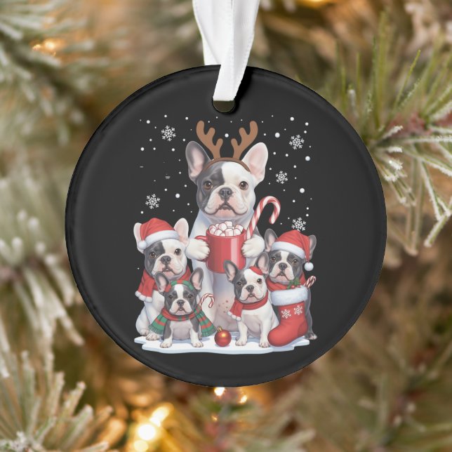 Ornamento Funny Santa French Bulldog Dogs Christmas Xmas  (Árvore)