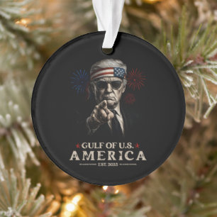 Ornamento Funny Trump Golfo Dos EUA 2025 4 De Julho