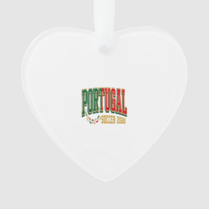 Ornamento Futebol Portugal 2026 Futebol Negrito País Tipogra