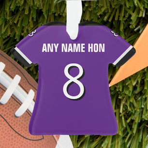 Ornamento Futebol Purple e Black Jersey