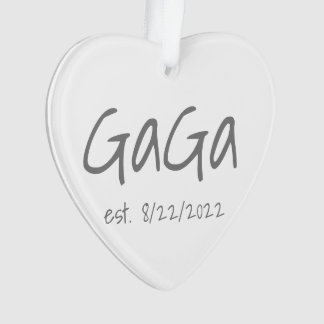 Ornamento GaGa - Acrílico Personalizado com Data Estabelecid