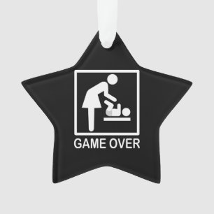 Ornamento Game Over Mom Funny Signage Pictogram