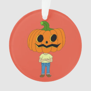 Ornamento garoto chibi da cabeça de abóbora