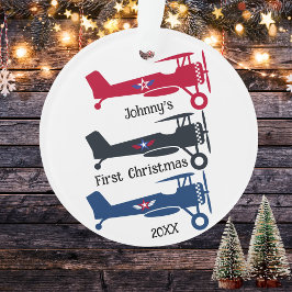 Ornamento Garoto Colorido de Avião de Avião Cónico Primeiro