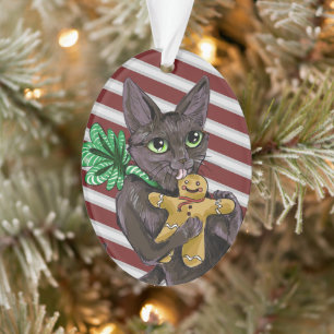 Ornamento Gatinho de Biscoito de Natal