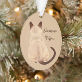 Ornamento Gatinho do amante do gato Siamese de Sasha que