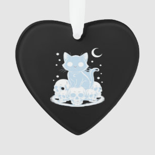 Ornamento Gatinho Fofo de Halloween Gótico Estética Essenci