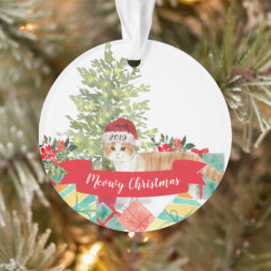 Ornamento Gato de Dobra escocesa de Natal