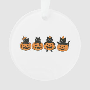 Ornamento Gato dos Anos 90 Vintage no Halloween Gato Preto A