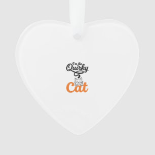 Ornamento Gato Excêntrico Gravação Vintage Design Amante de