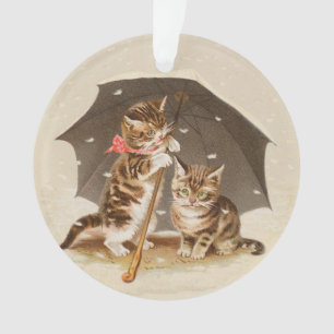Ornamento Gato Kitten gatinho antigo vintage bonito