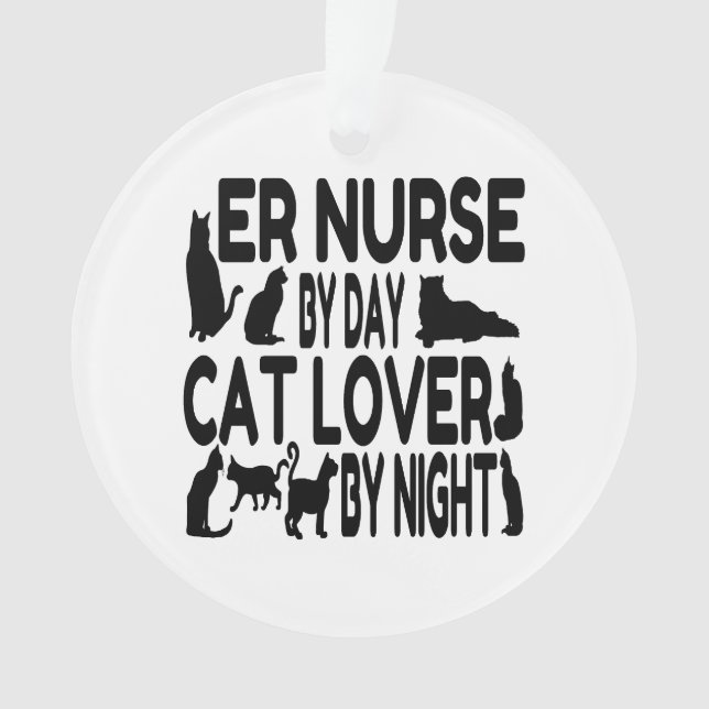 Ornamento Gato Lover ER Enfermeiro (Frente)