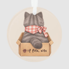 Ornamento Gato na Caixa