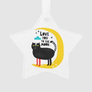Ornamento Gato na lua