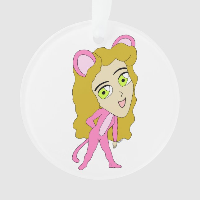 Ornamento gato rosa (Frente)