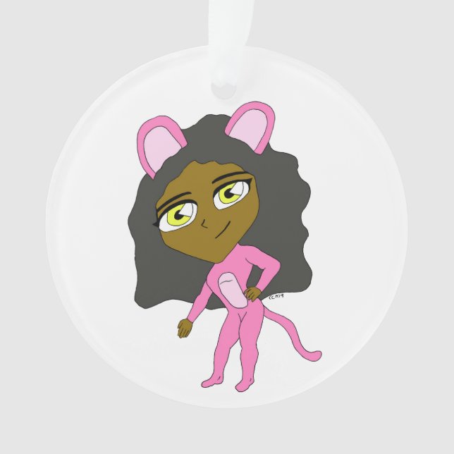 Ornamento gato rosa (Frente)