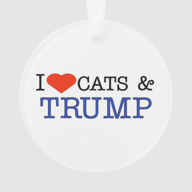Ornamento Gatos de Amor e Trump (Verso)