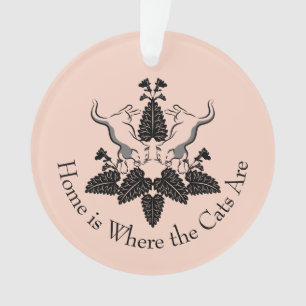 Ornamento Gatos e gráfico da silhueta do Catnip