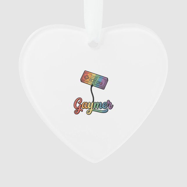 Ornamento Gaymer Rainbow Gamer Vector Camisa Design_1 (Frente)