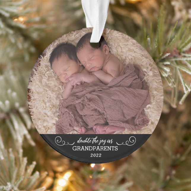 Ornamento Geme Nosso Primeiro Natal Como Avós (Árvore)