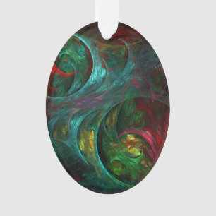 Ornamento Gênesis Nova Abstrato Art - Oval acrílico