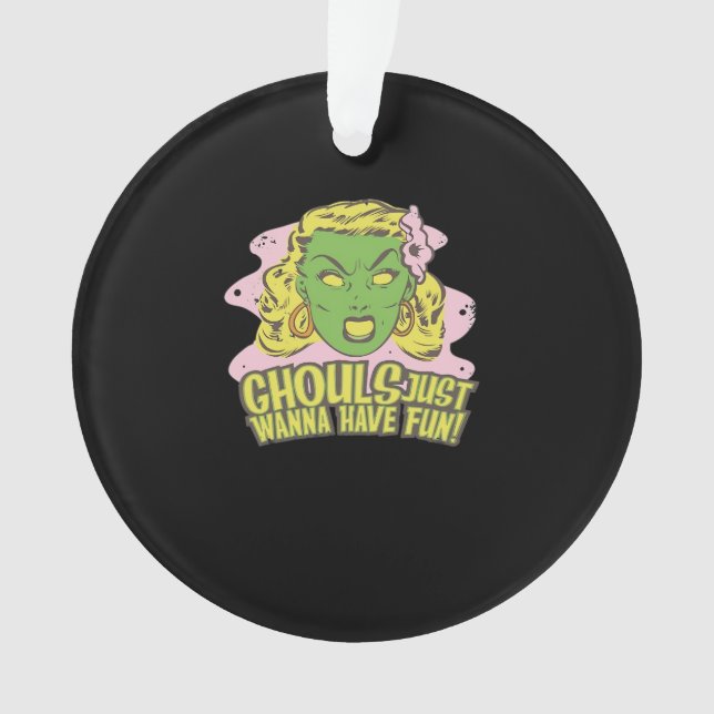 Ornamento Ghouls Só Quer Divertir-Se Com A Lpreguiça (Frente)