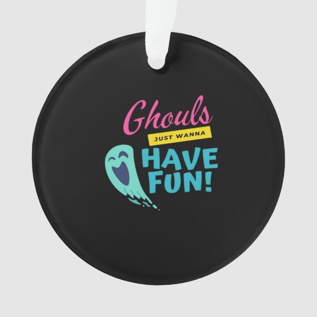 Ornamento Ghouls Só Quer Divertir-Se - Víbula De Outono De H (Frente)