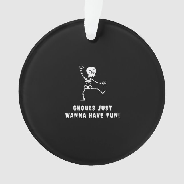 Ornamento Ghouts Só Quer Divertir-Se - Bats, Boots Booze (Frente)