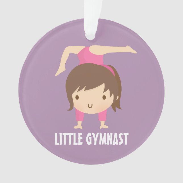 Ornamento Ginasta Personalizada Menina Ginástica Fofo (Frente)