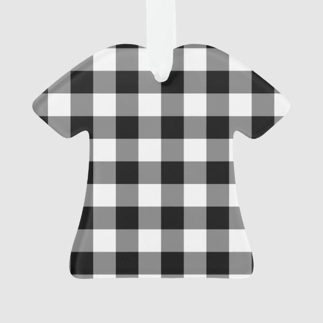 Ornamento Gingham Negro (Verso)