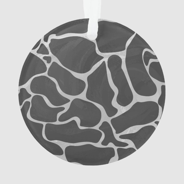 Ornamento Giraffe Black and Light Cinza (Verso)