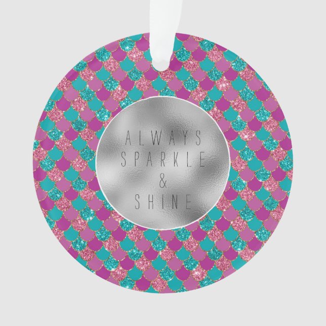 Ornamento Glitz de Mermaid Mint (Frente)