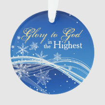 Glória a Deus Blue Skies Personalised Ornament