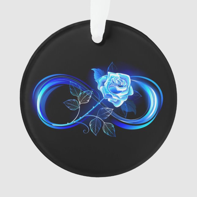 Ornamento Glowing infinity with blue rose (Frente)
