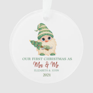 Ornamento Gnome Pinheiro Nosso Primeiro Natal