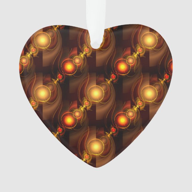 Ornamento Gold Modern Boho Elegant Abstract Art Pattern #501 (Frente)