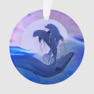 Ornamento Golfinhos na Lua