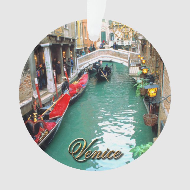 Ornamento Gôndola em um canal Venetian (Frente)